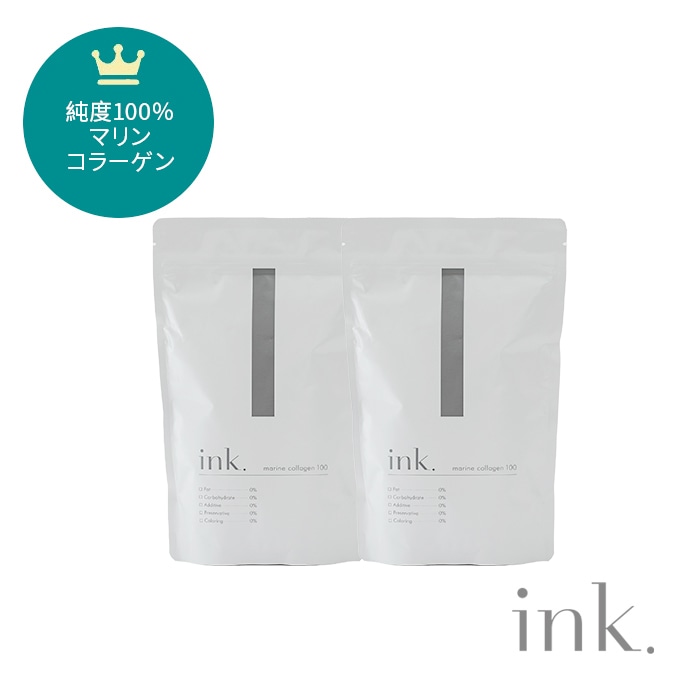 お得な2個セット）ink.（インク）マリンコラーゲン100（100g・粉末 