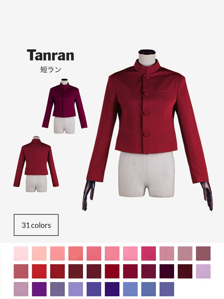 オリジナル短ラン 男装・男性用【レッド・ピンク・パープル系】《受注
