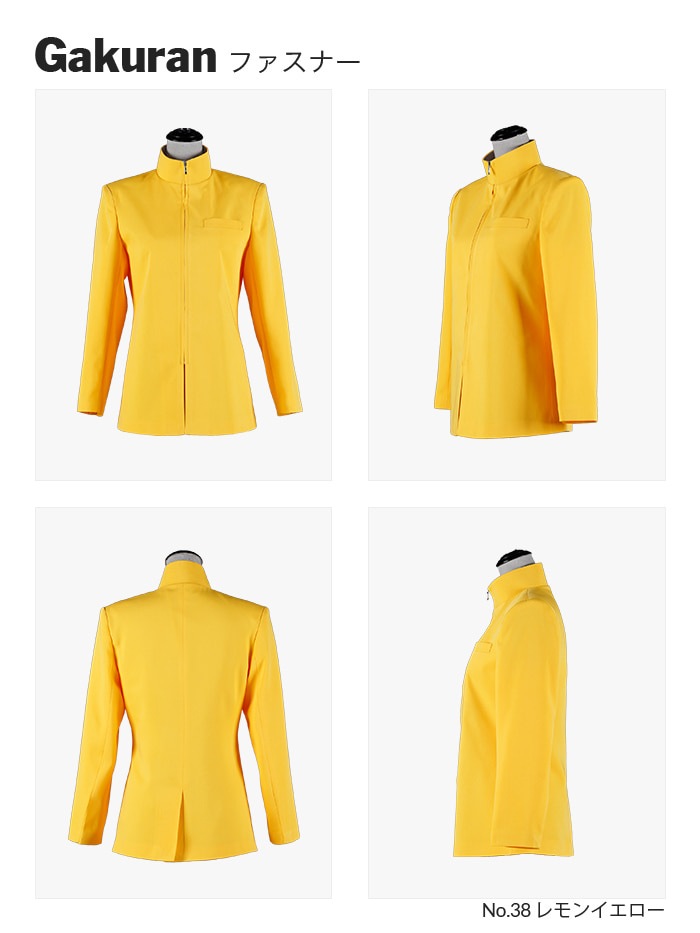 コスプレに最適なライン・オリジナル学ラン(ファスナータイプ) 男装・男性用【オレンジ・イエロー・ブラウン系】《受注生産》