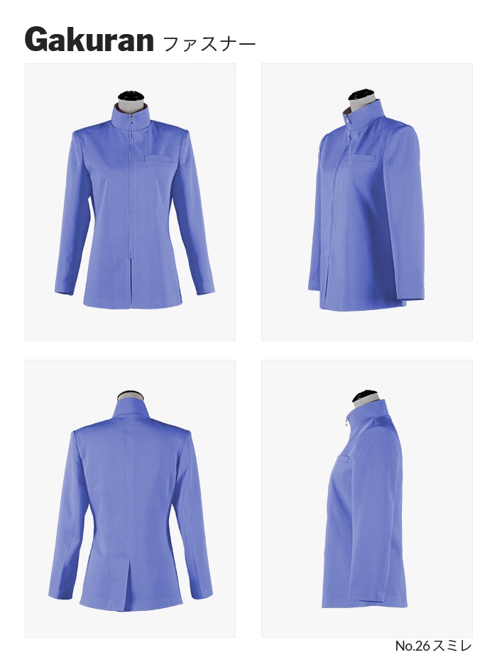 コスプレに最適なライン・オリジナル学ラン(ファスナータイプ) 男装・男性用【レッド・ピンク・パープル系】《受注生産》