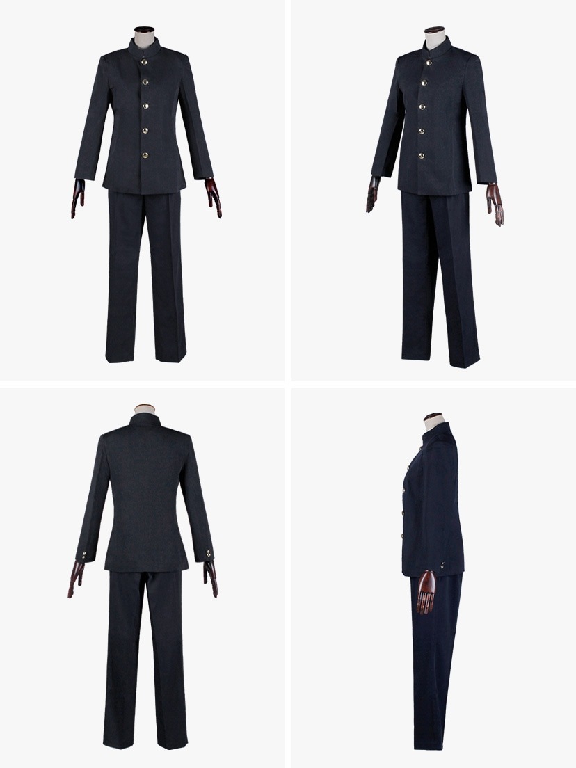 コスプレに最適なライン・オリジナル学ラン上下セット 男装・男性用【ブルー系】《受注生産》