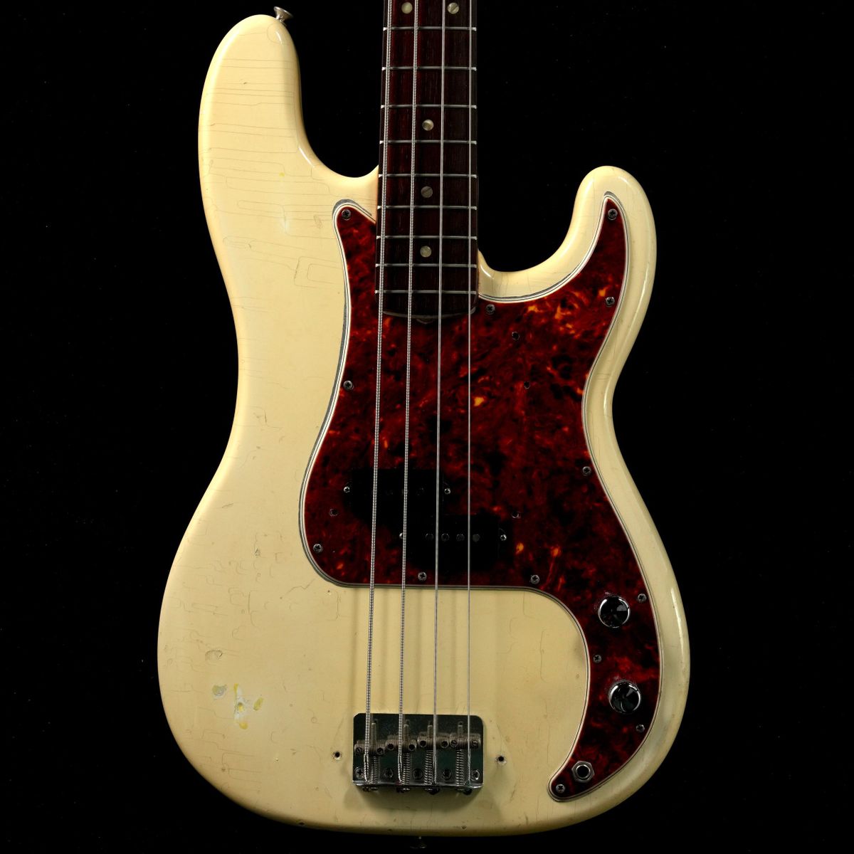 ビンテージフラワ-ベ-ス?(White friars 1966年) Vintage】Fender / 1966 Precision Bass Olympic White 【渋谷店