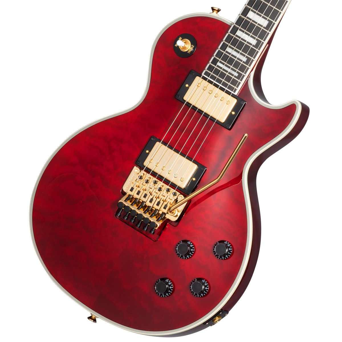 Epiphone / Alex Lifeson Les Paul Custom Axcess Quilt Ruby アレックス ライフソン ラッシュ 【横浜店】