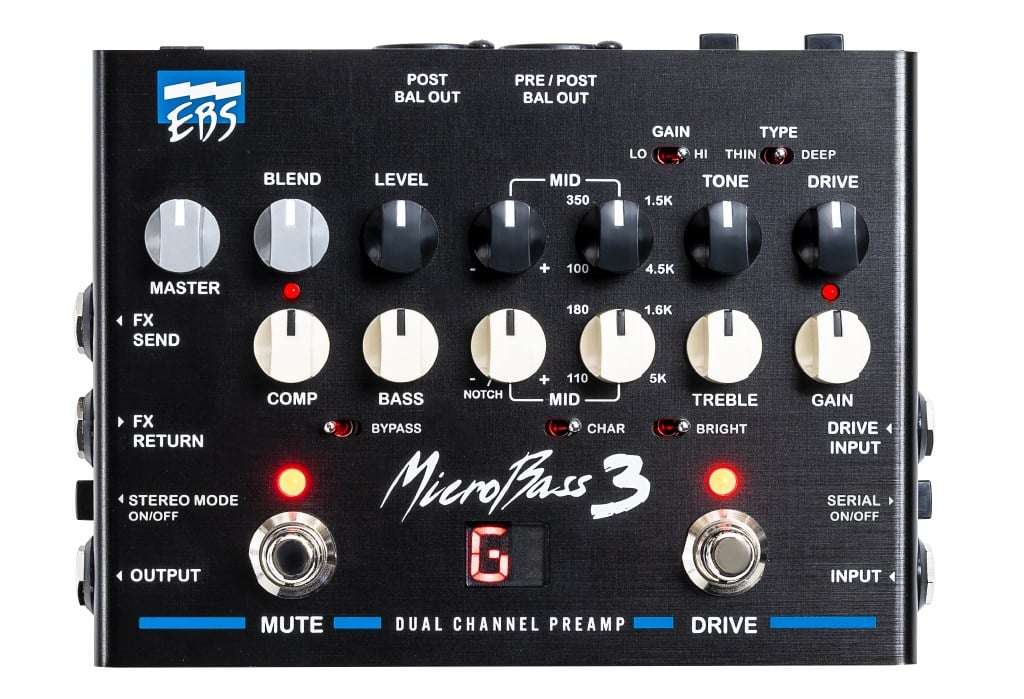 EBS MicroBass 3 デュアルチャンネルプリアンプ EBS / MicroBass 3 2-Channel Professional Outboard Preamp ベース用