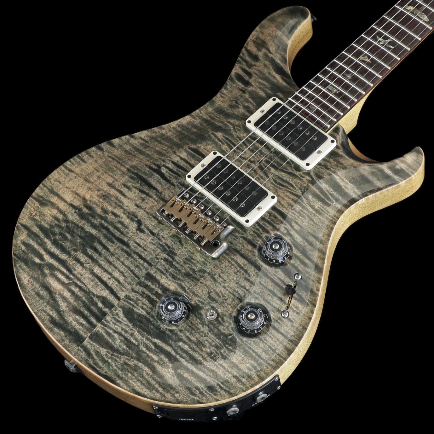 『最終値下げ』PRS Custom24 【Wood Library】 PRS Wood Library Custom 24-08 Torrified Flame Maple - Satin Black