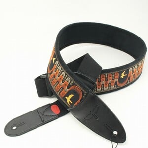 Paul Reed Smith (PRS) / Padded Guitar Strap w/FLASH, Custom Jacquard Birds Wavelength RED ストラップ