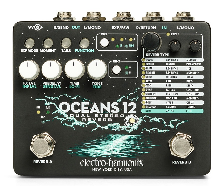 electro-harmonix / OCEANS 12 Dual Stereo Reverb リバーブ