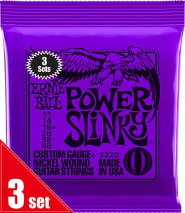 ERNiE BALL / #3220 POWER SLINKY PURPLE 3SET PACK エレキギター弦