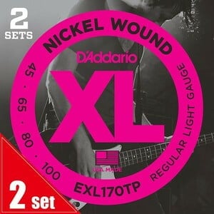 D'Addario / EXL170TP Twin Pack (2set Pack) Regular Light 45-100 Long Scale ベース弦