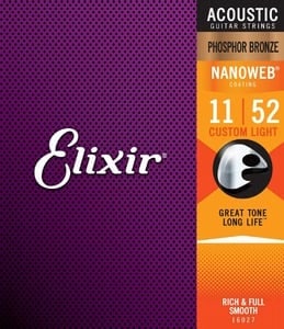 Elixir / 16027 Custom Light Acoustic Phosphor Bronze with NANOWEB Coating エリクサー 弦【正規品】