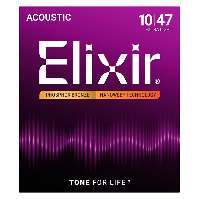 Elixir / 16002 Extra Light Acoustic Phosphor Bronze with NANOWEB