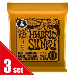 ERNiE BALL / #3222 HYBRID SLINKY ORANGE 3SET PACK エレキギター弦