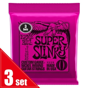 ERNiE BALL / #3223 SUPER SLiNKY 09-42 3SET PACK エレキギター弦