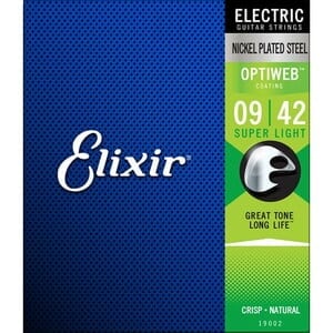 Elixir / 19002 Super Light ELECTRIC NICKEL PLATED STEEL WITH OPTIWEB COATING エリクサー 弦【正規品】