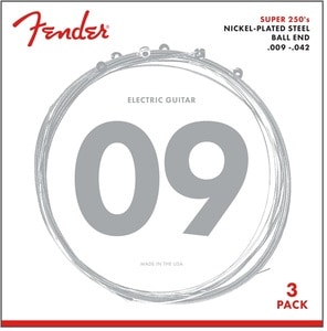 Fender / 3-Pack Super 250’s Nickel-Plated Steel Strings【250L】フェンダー エレキギター弦