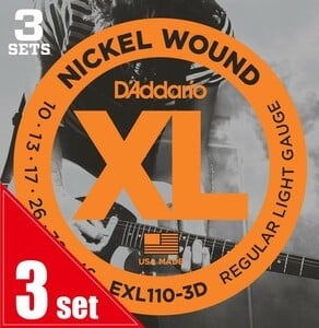 D'Addario / EXL110-3D Regular Light 10-46 (3set pack) エレキギター弦