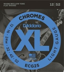 D'Addario / Chromes Flat Wound ECG25 12-52 Light エレキギター弦