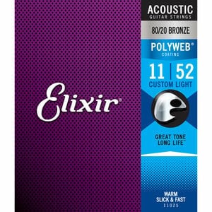 Elixir / 11025 Custom Light Acoustic 80/20 Bronze with POLYWEB