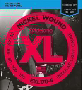 D'Addario / EXL170-6 Regular Light 32-130 Long Scale 6-Strings ベース弦