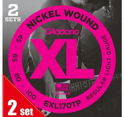 D'Addario / EXL170TP Twin Pack (2set Pack) Regular Light 45-100 Long Scale【渋谷店】