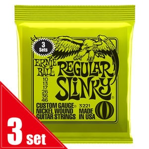 ERNiE BALL / #3221 REGULAR SLiNKY 10-46 3SET PACK エレキギター弦【渋谷店】