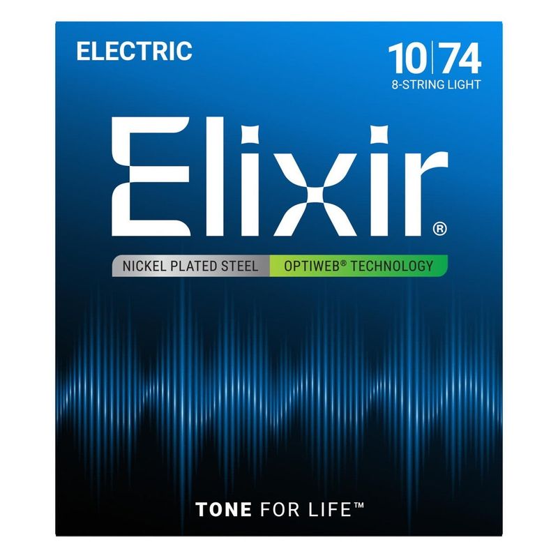 Elixir / 19062 Light Electric 8-String Nickel Plated Steel with