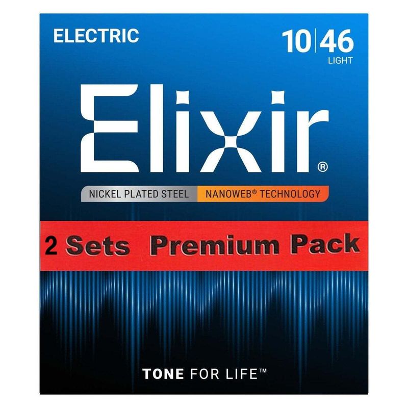 Elixir / NANOWEB with ANTI-RUST #12052 Light 10-46 2set エレキギター弦 ナノウェブ エリクサー