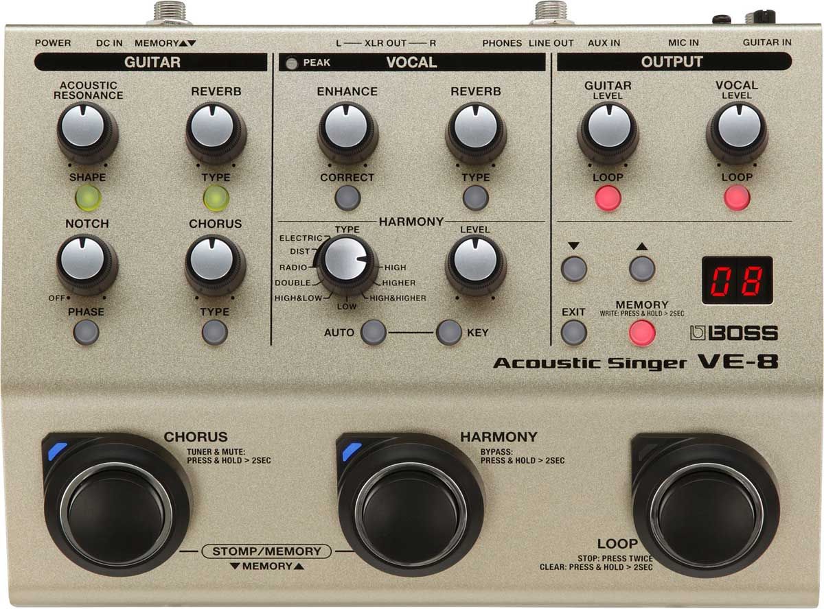 BOSS / VE-8 Acoustic Singer アコースティック楽器用 ボーカル