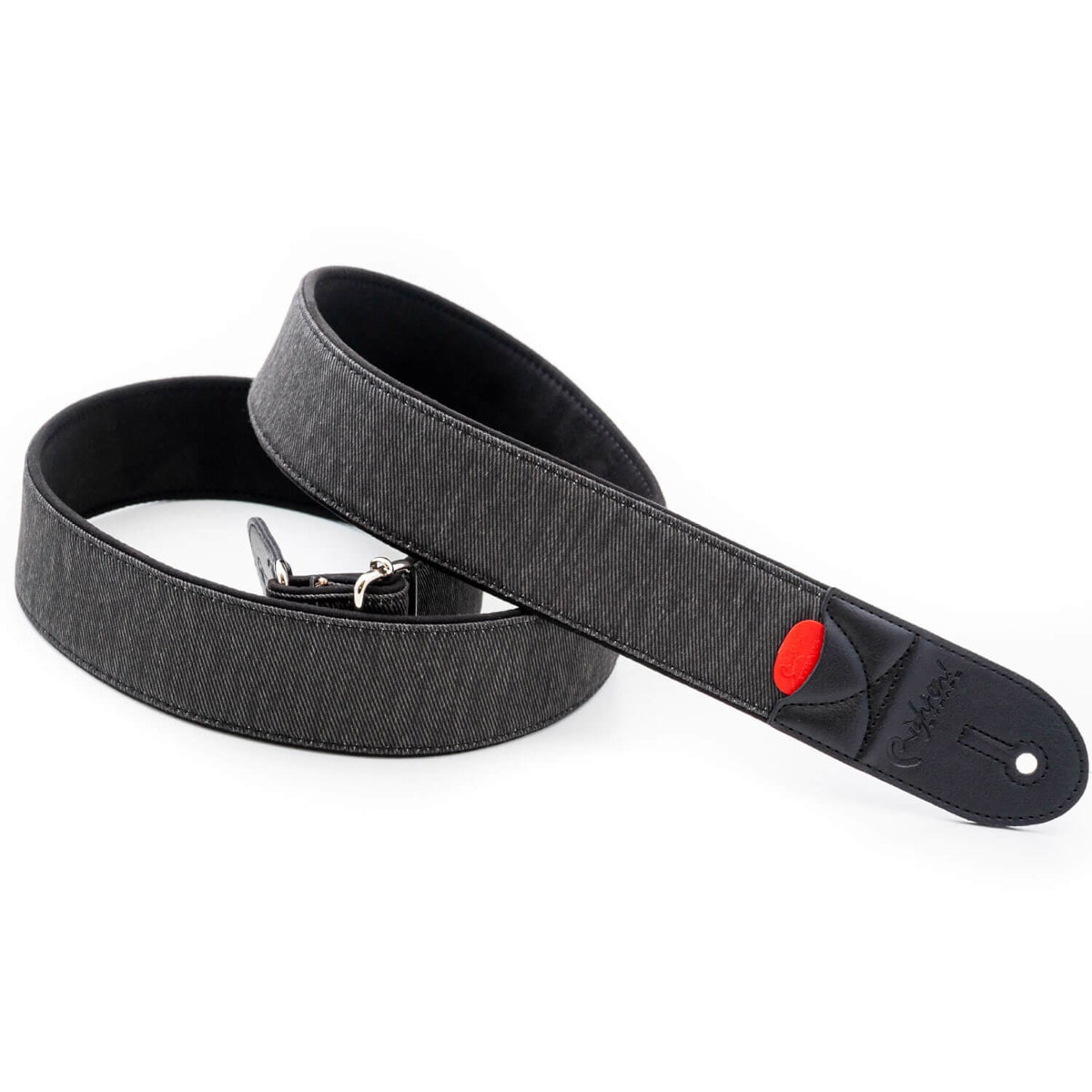 RightON!STRAPS / DENIM-50 Black ライトオン ギターストラップ