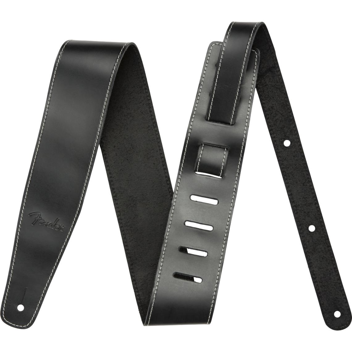 Fender / Broken-In Leather Strap Black 2.5" フェンダー ストラップ