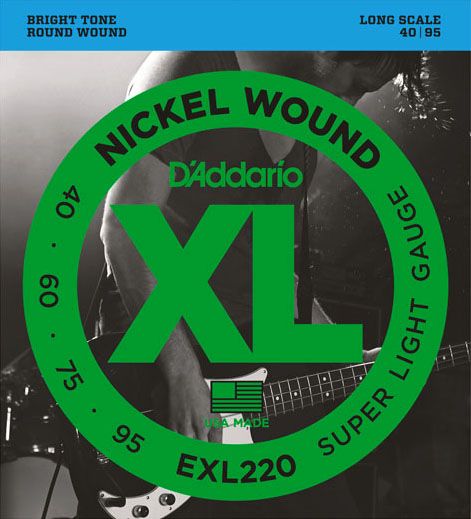 D'Addario / EXL220 Super Light 40-95 Long Scale ベース弦 | ベース