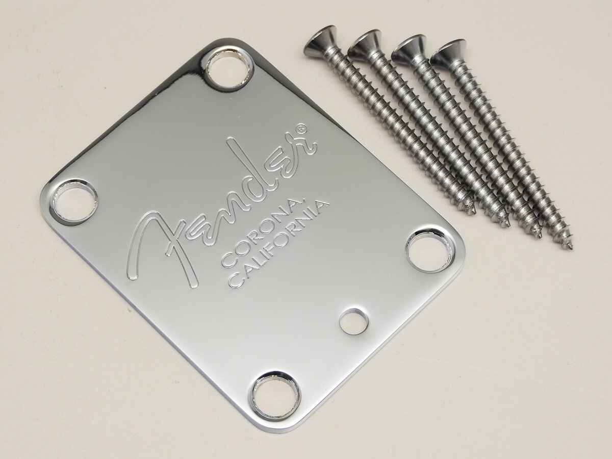 Fender / American Standard Chrome Neck Plate Corona California 099
