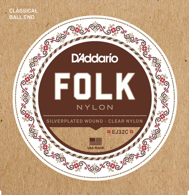 D'Addario ダダリオ / EJ32C Folk Nylon Ball End クラシックギター弦