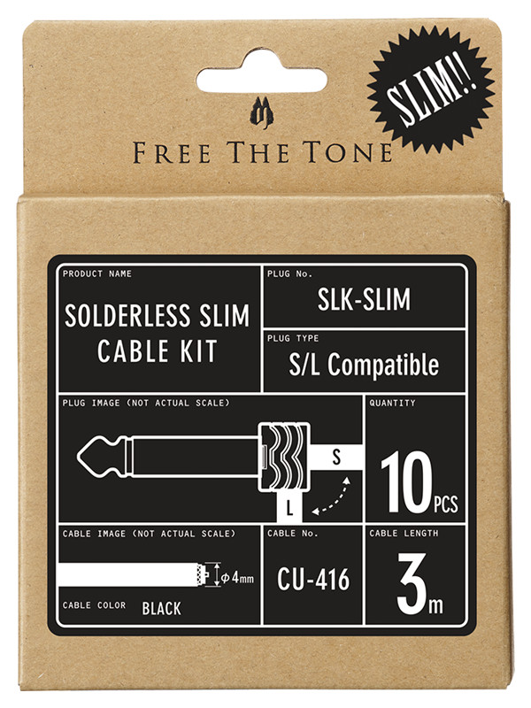 FREE THE TONE フリーザトーン パッチケーブル SLIM 7本 Free The Tone / SLK-SLIM Solderless Slim Cable Kit パッチケーブル