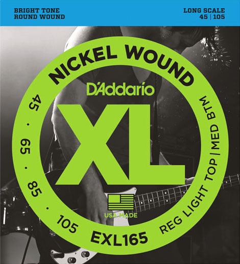 D'Addario / EXL165 Regular Light Top/Medium Bottom 45-105 Long