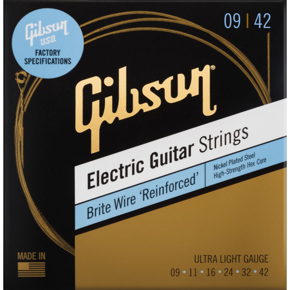 Gibson / SEG-BWR9 Brite Wire Reinforced Electric Guitar Strings Ultra-Light (.09-.042) ギブソン エレキギター弦