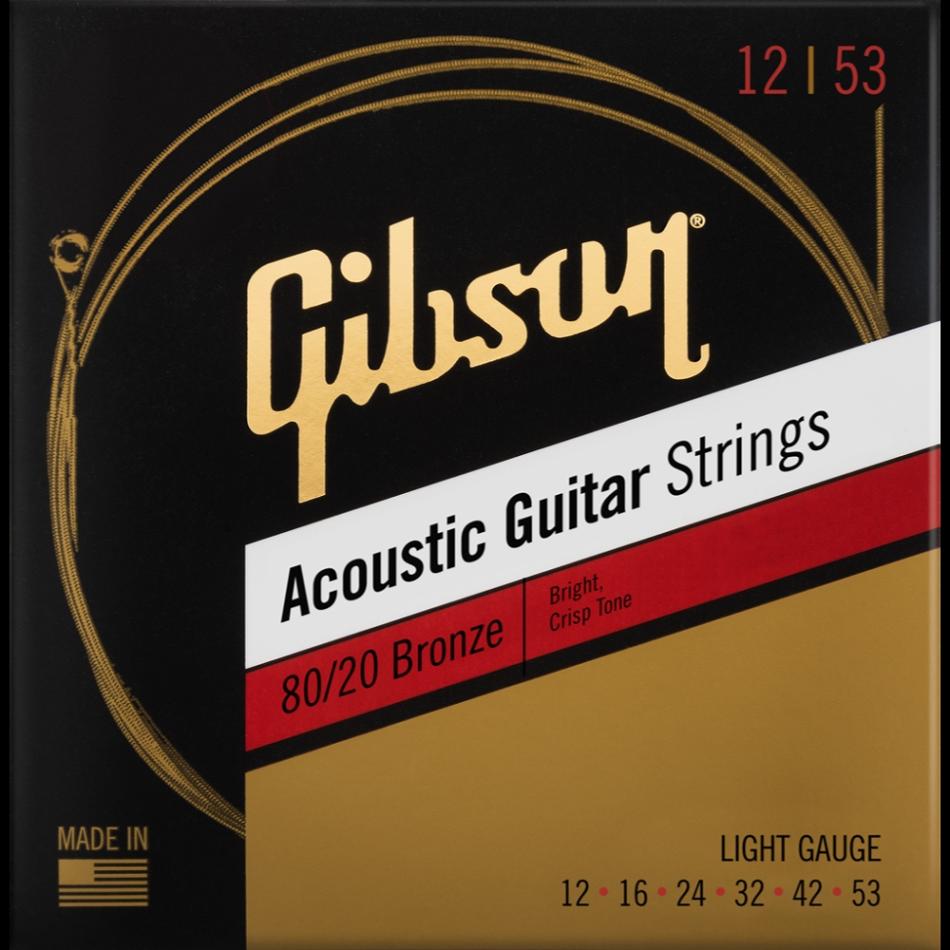 Gibson / SAG-BRW12 80/20 Bronze Acoustic Guitar Strings 12-53 Light 【アコースティックギター弦】 ギブソン