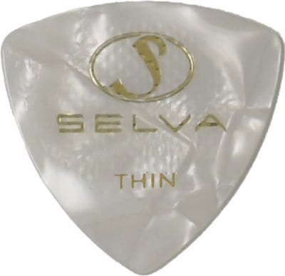 Selva / Rubber Grip Pick オニギリ Thin(0.50mm) Pearloid 材質:セルロース 色:パーロイド (ラバー滑り止め付)