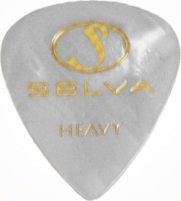 Selva / Rubber Grip Pick Tear Drop Heavy(1.00mm) Pearloid 材質:セルロース 色:パーロイド (ラバー滑り止め付)