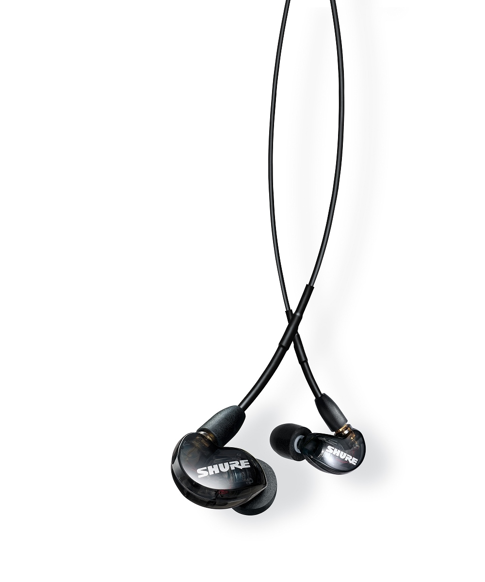 iPhone SEブラック 第二世代｜イヤホン付き SHURE / SE215 トランスルーセントブラック (SE215-K-A) 高遮音性