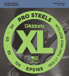 D'Addario / ProSteels EPS165 Regular Light Top/Medium Bottom 45-105 Long Scale ベース弦