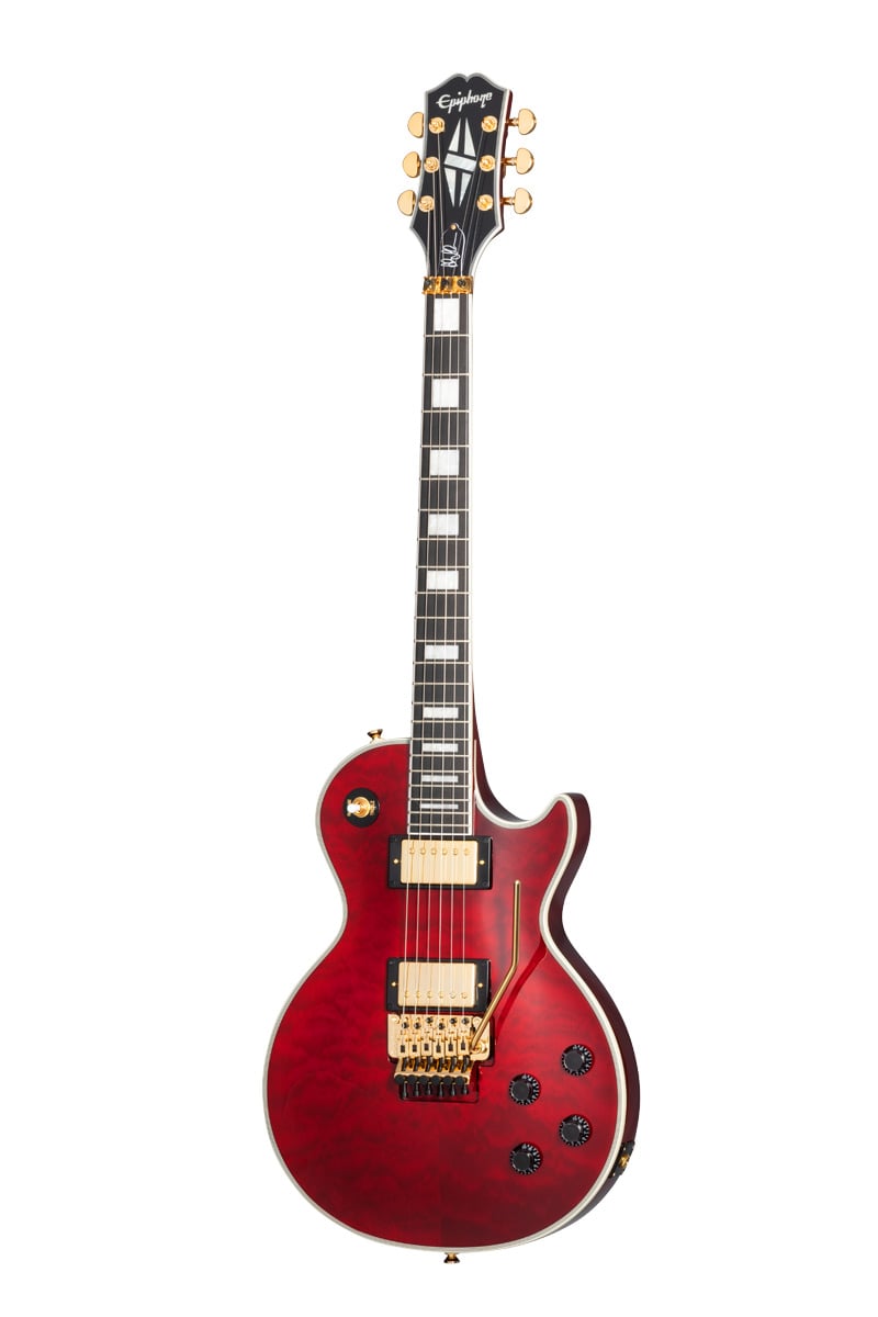 Epiphone / Alex Lifeson Les Paul Custom Axcess Quilt Ruby