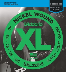 D'Addario / EXL220-5 Super Light 40-95 Long Scale ダダリオ 5弦