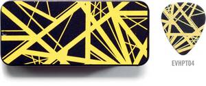 Jim Dunlop / EVH PICK TIN EVHPT04 Black With Yellow Stripe ピック6枚セット ジムダンロップ