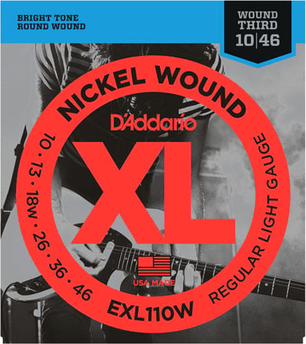 D'Addario / EXL110W Reg.Light・Wound 3rd 10-46 エレキギター弦