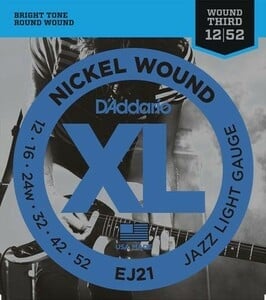 D'Addario / EJ21 Jazz Light 12-52 エレキギター弦