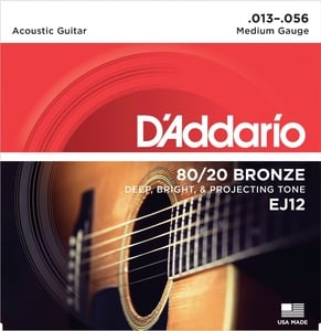 D'Addario / 80/20 Bronze EJ12 Medium 13-56 アコギ弦