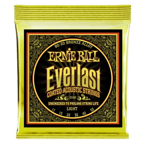 Ernie Ball / 2558 Light Everlast Coated 80/20 Bronze Acoustic Guitar Strings 11-52 Gauge 【福岡店】