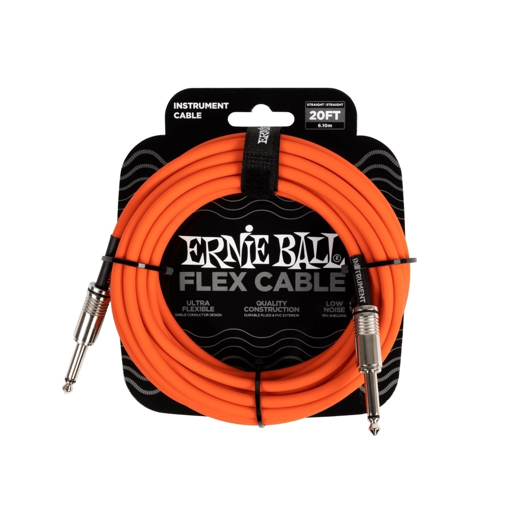 ERNIE BALL / EB6421 FLEX CABLE 20FT OR S/S ギターシールドケーブル 【福岡店】
