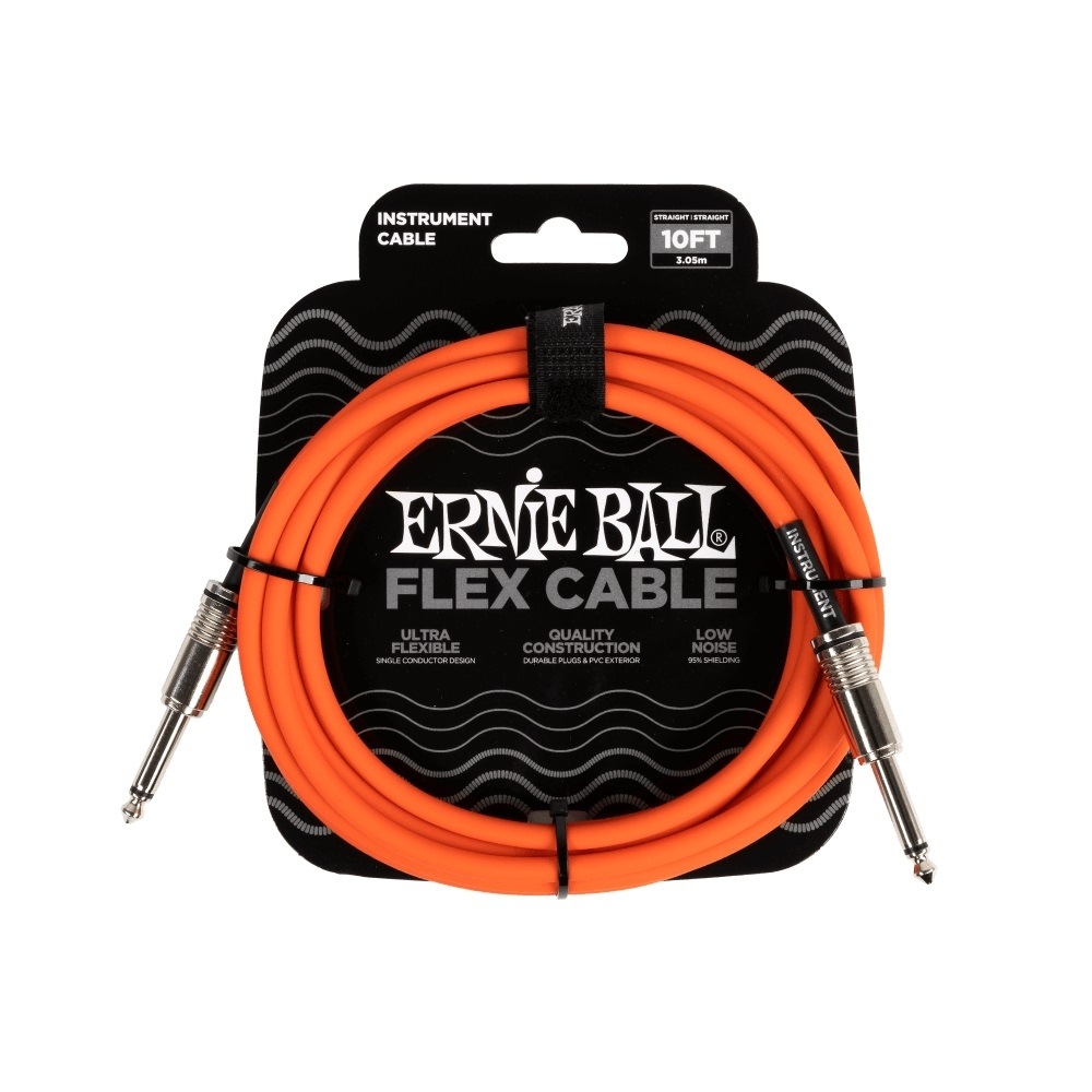 ERNIE BALL / EB6416 FLEX CABLE 10FT OR S/S ギターシールドケーブル